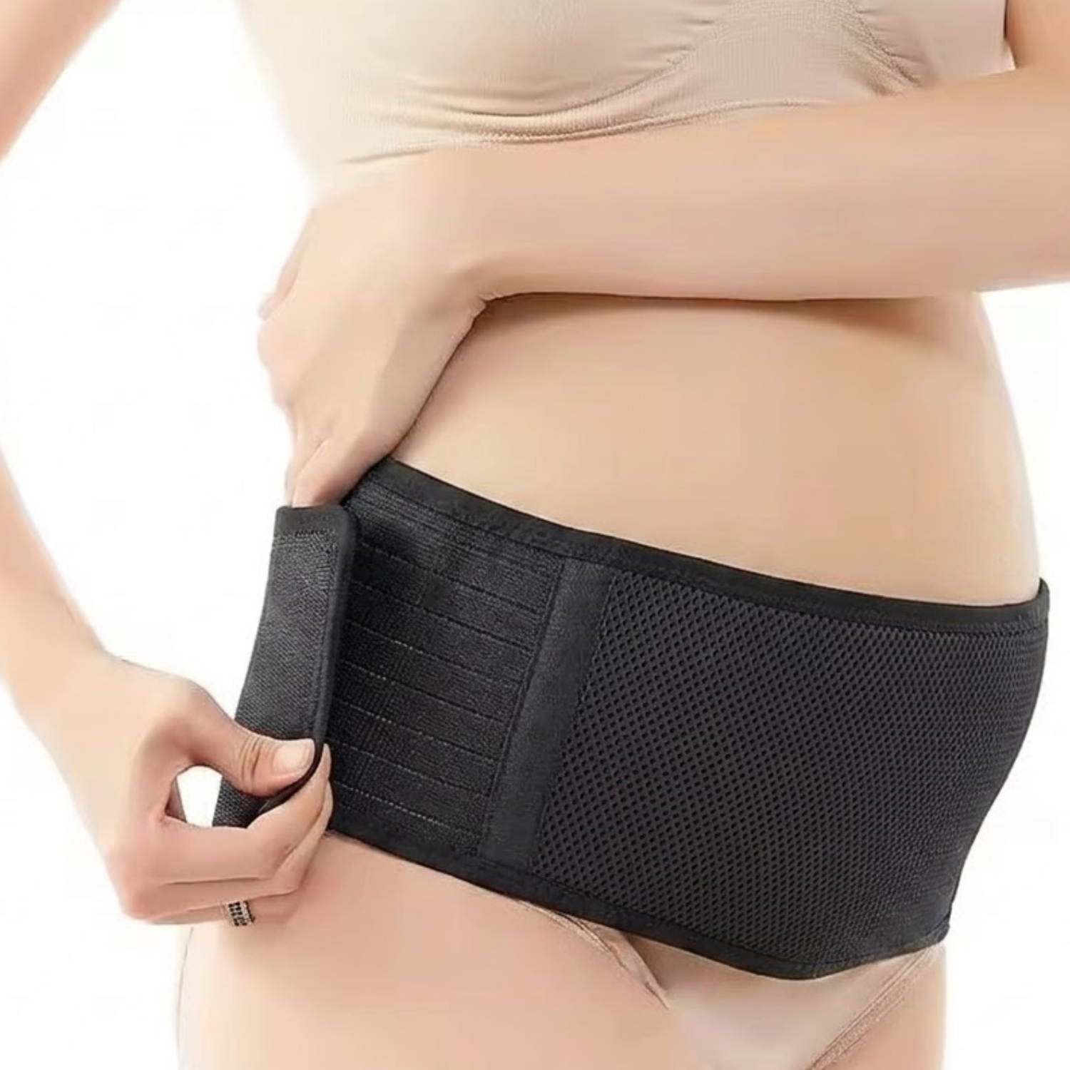 Amatesaru - Breathable Maternity Support Belt – Adjustable Abdominal Band for Pregnancy & Pelvic Relief