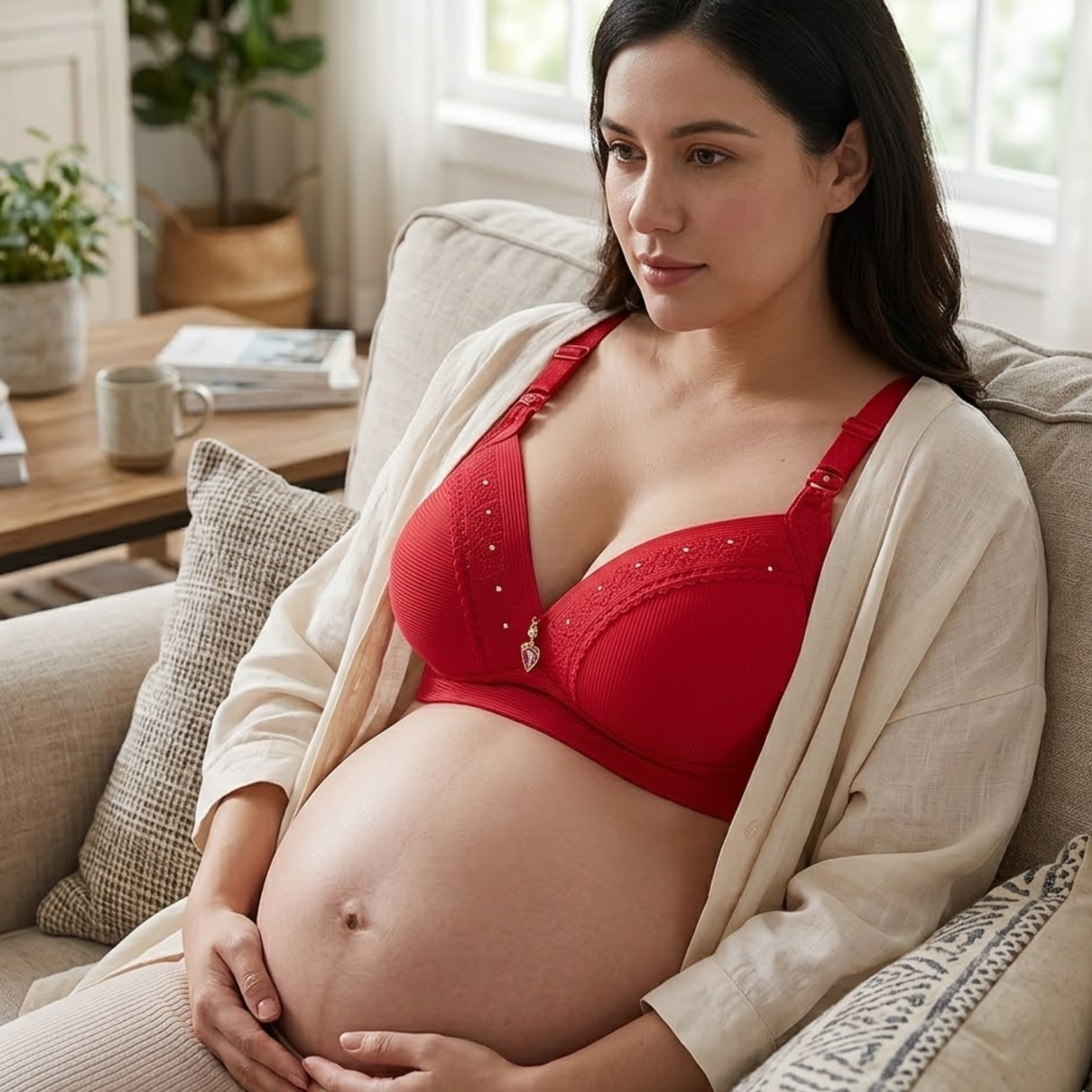 Aphrodite - Wireless Nursing Bra with Breathable Full Cup Support for Maternity & Leisure