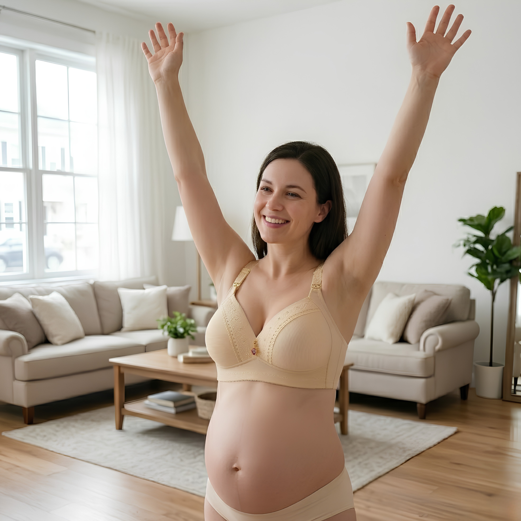 Aphrodite - Wireless Nursing Bra with Breathable Full Cup Support for Maternity & Leisure