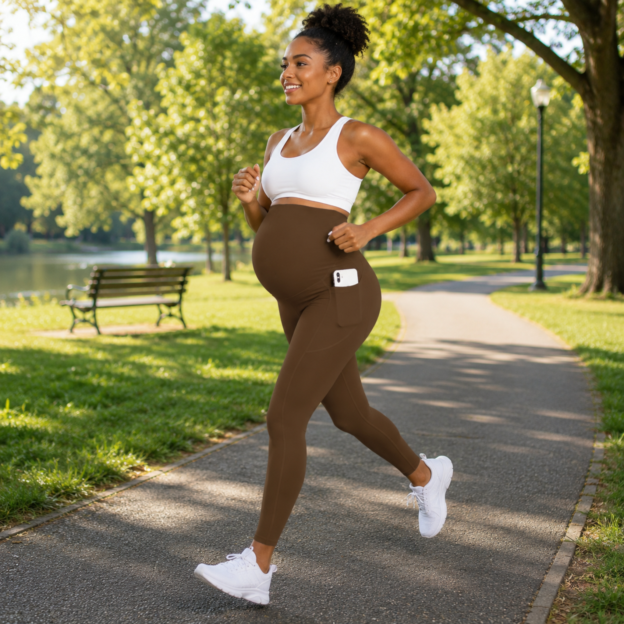 Artemis - 3-Pack Maternity Workout Leggings – Adjustable Over-Belly Support & Pockets