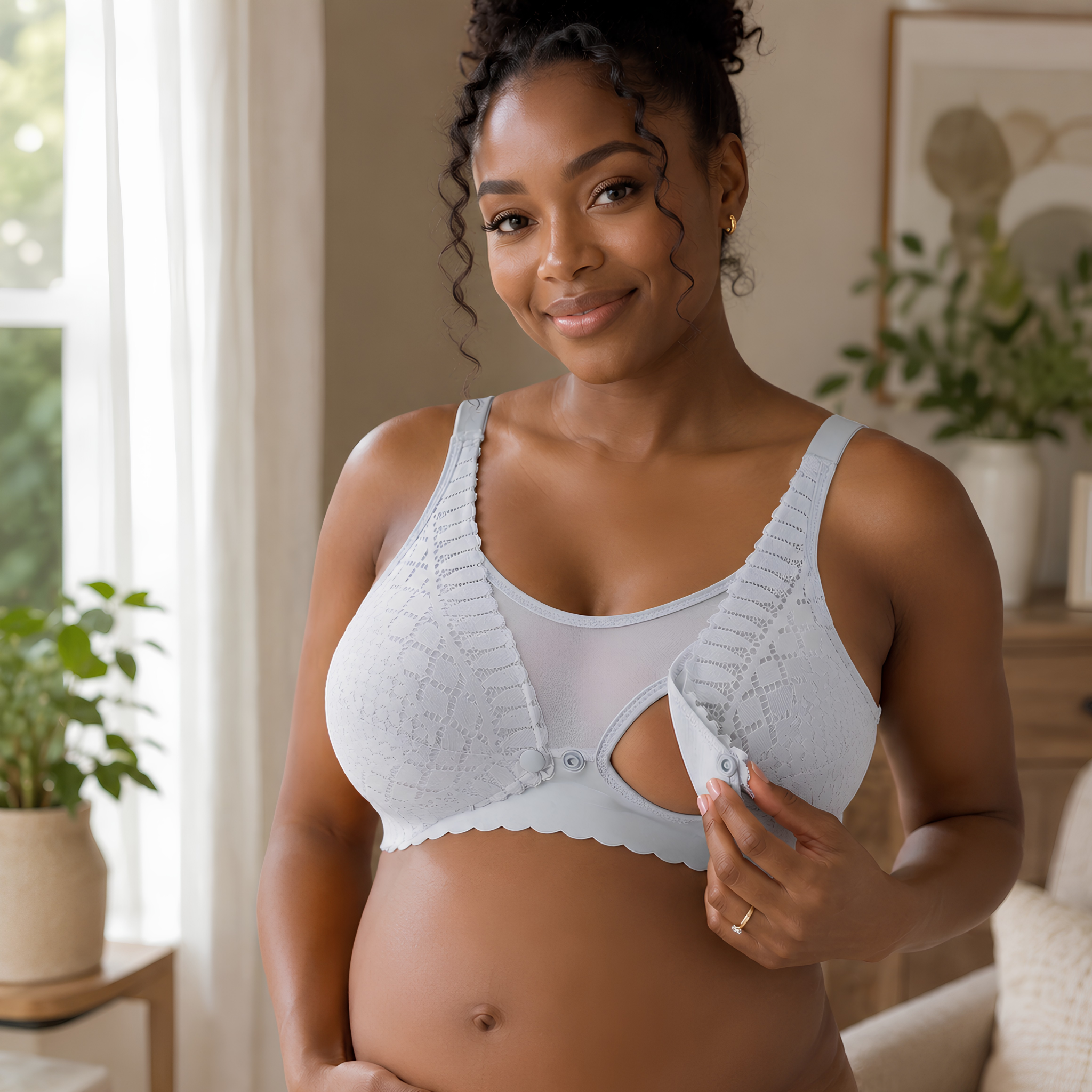 Freya - Airy-Soft Wireless Front-Open Nursing & Maternity Bralette