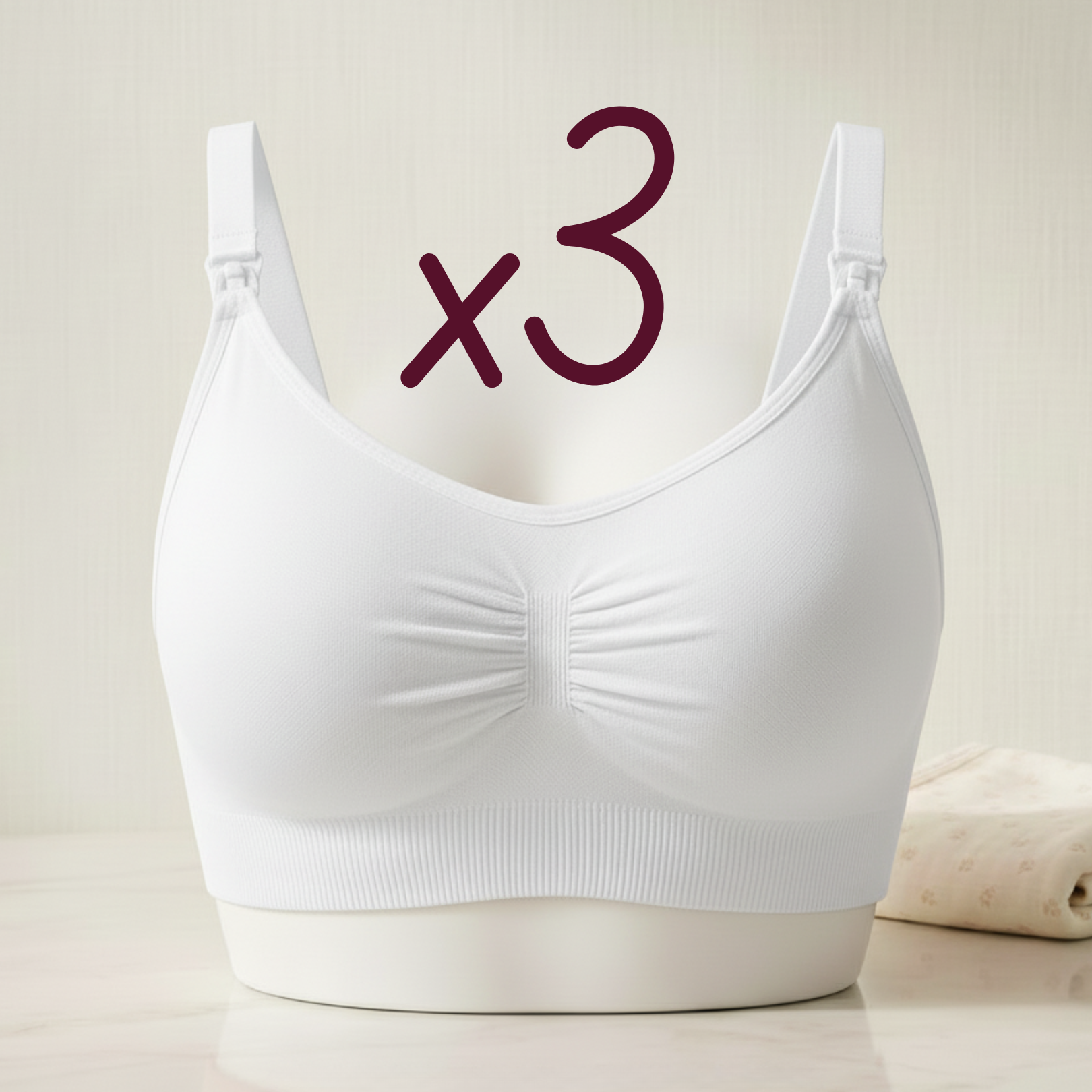 Vesta - 3-Pack Seamless Elastic Full-Support Nursing Bra