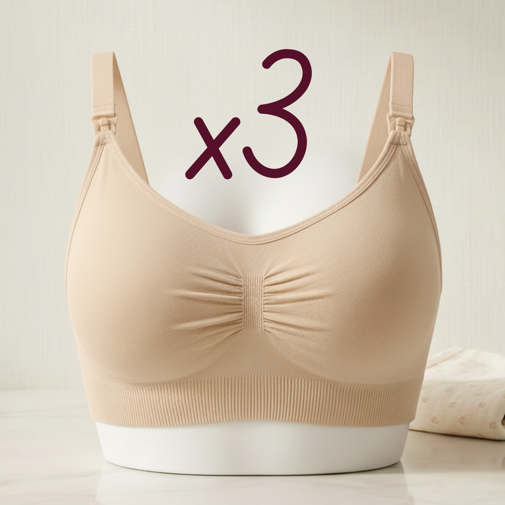 Vesta - 3-Pack Seamless Elastic Full-Support Nursing Bra