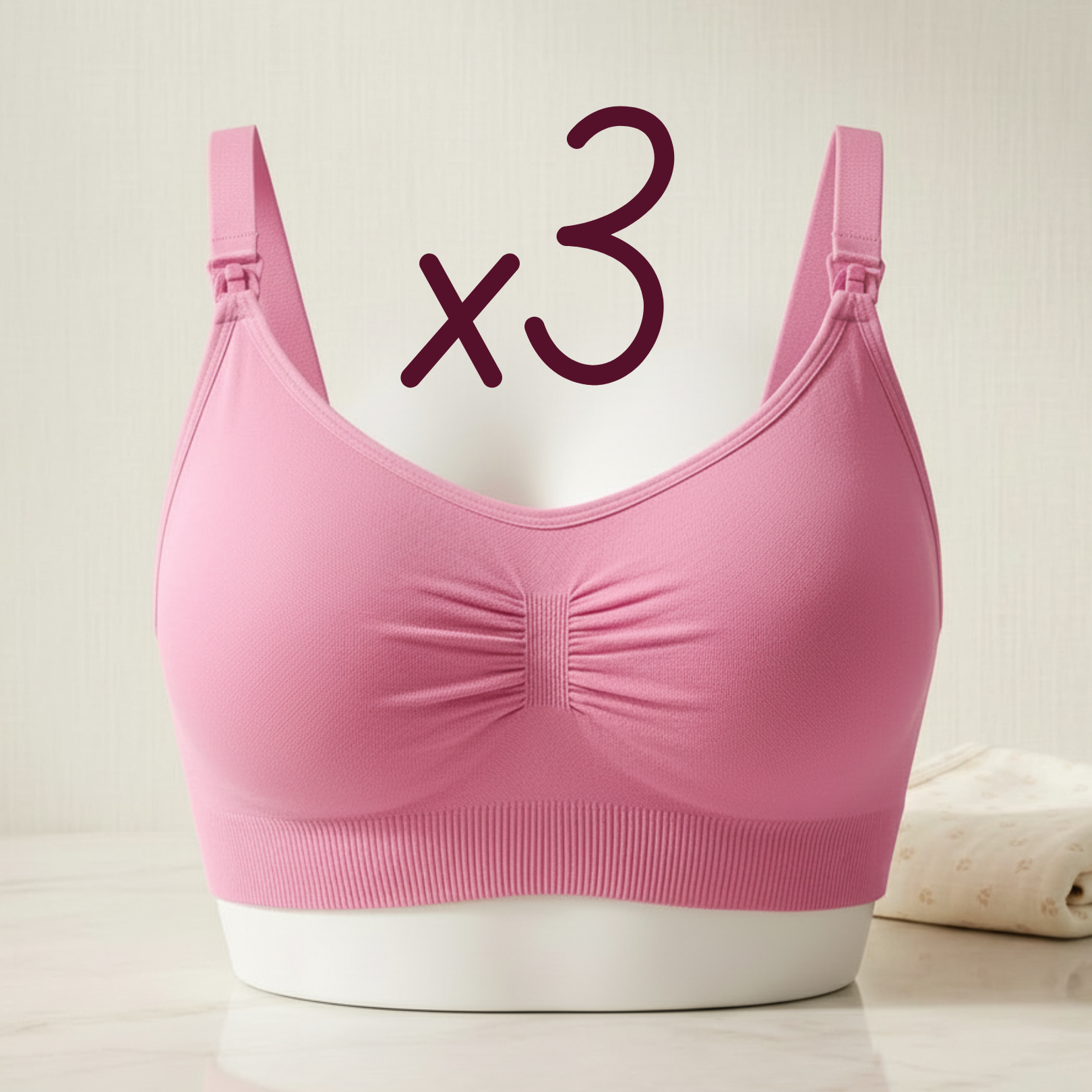 Vesta - 3-Pack Seamless Elastic Full-Support Nursing Bra