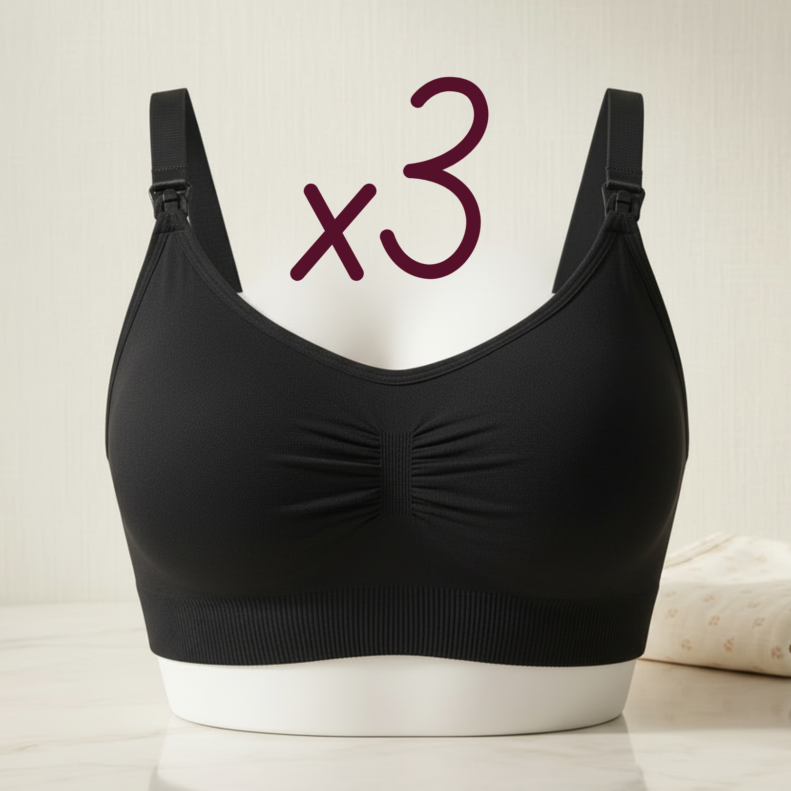 Vesta - 3-Pack Seamless Elastic Full-Support Nursing Bra