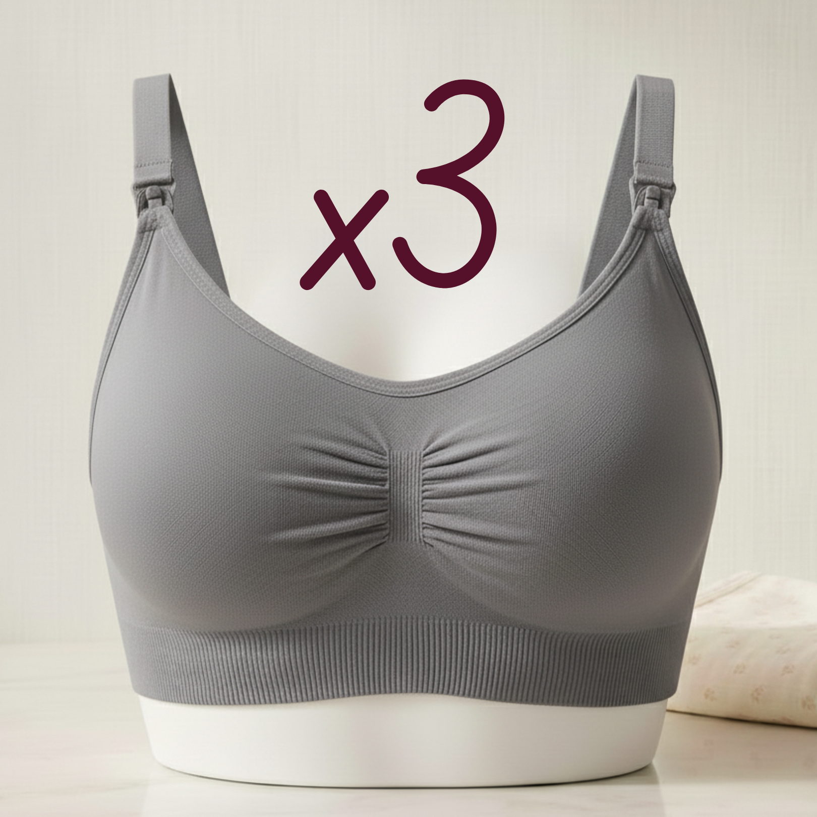 Vesta - 3-Pack Seamless Elastic Full-Support Nursing Bra