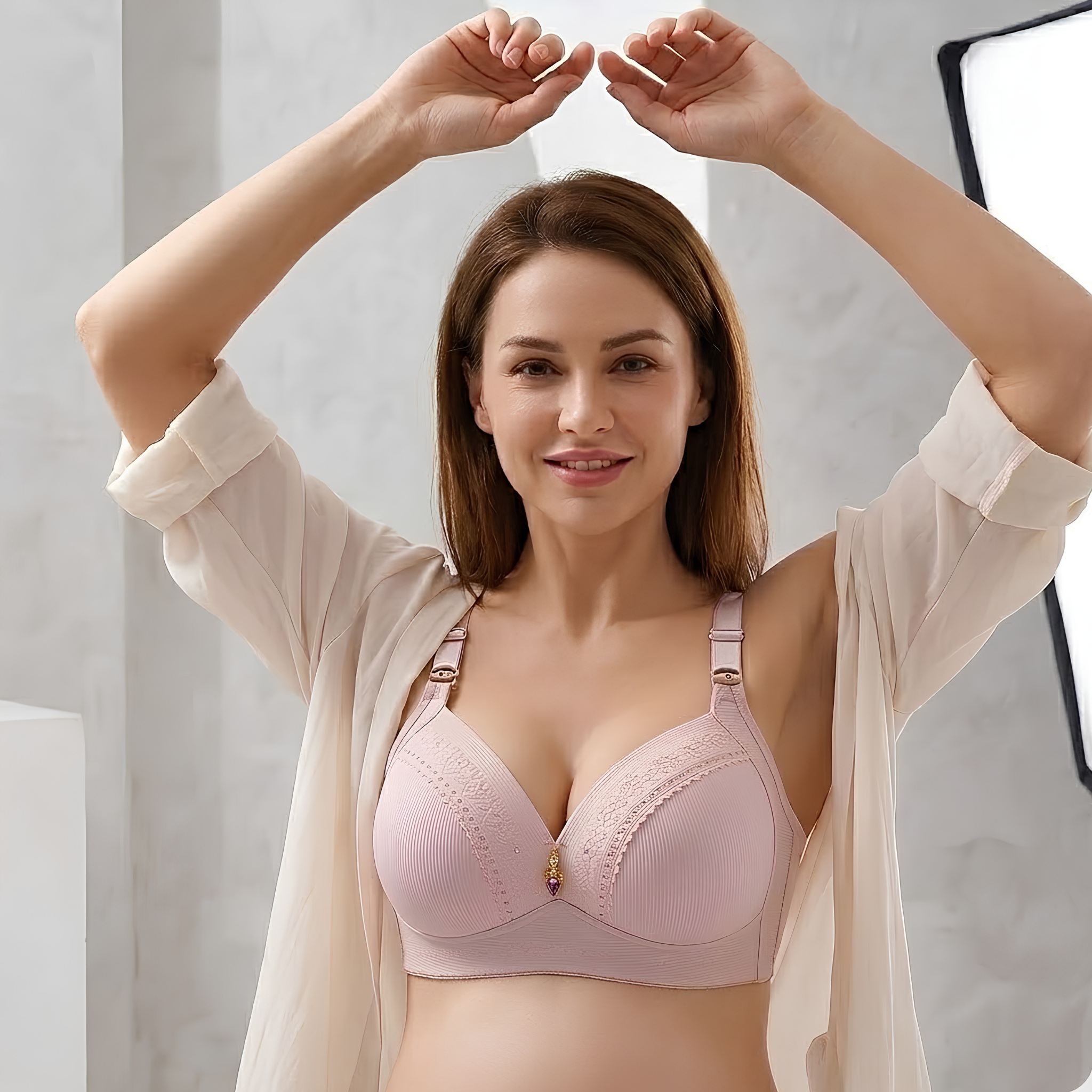 Aphrodite - Wireless Nursing Bra with Breathable Full Cup Support for Maternity & Leisure