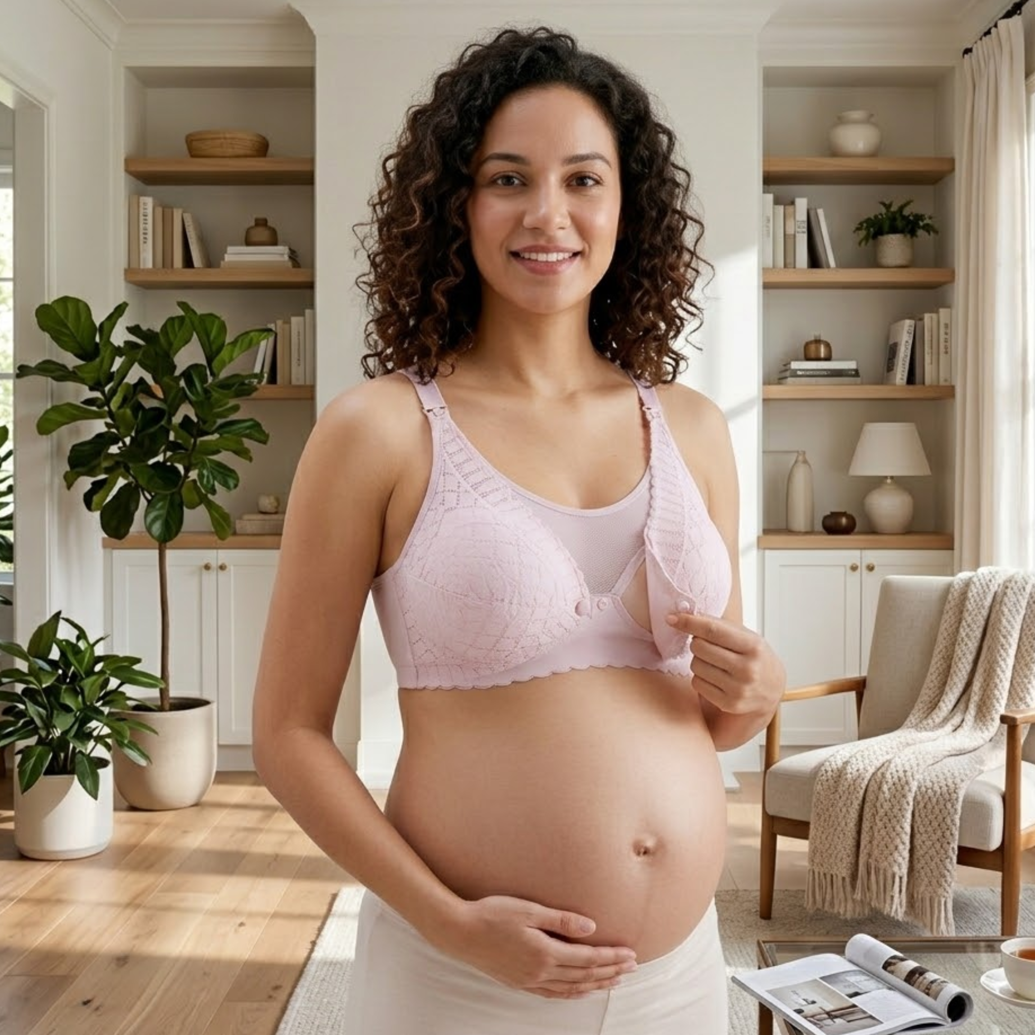 Freya - Airy-Soft Wireless Front-Open Nursing & Maternity Bralette