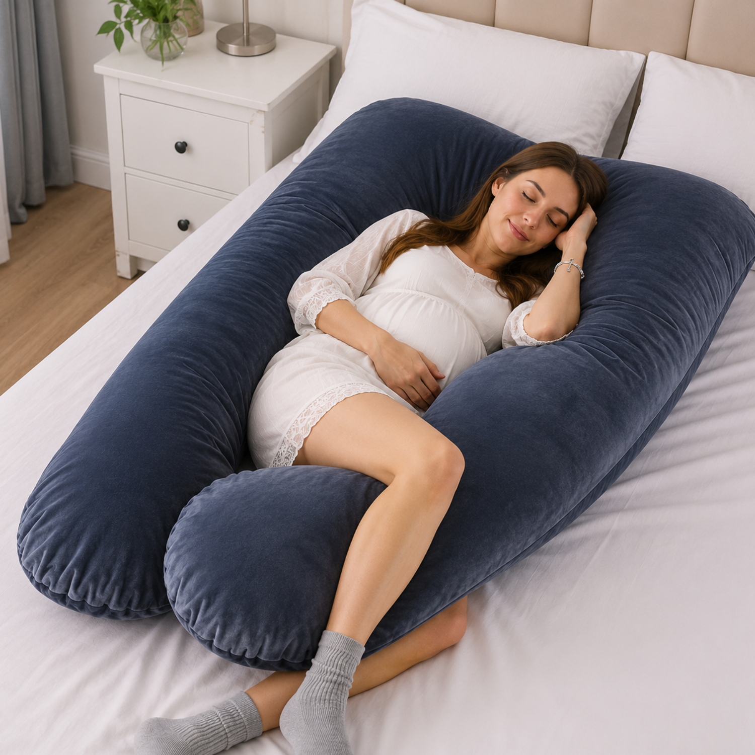 Hestia - Soft U-Shaped Full-Body Pregnancy Pillow