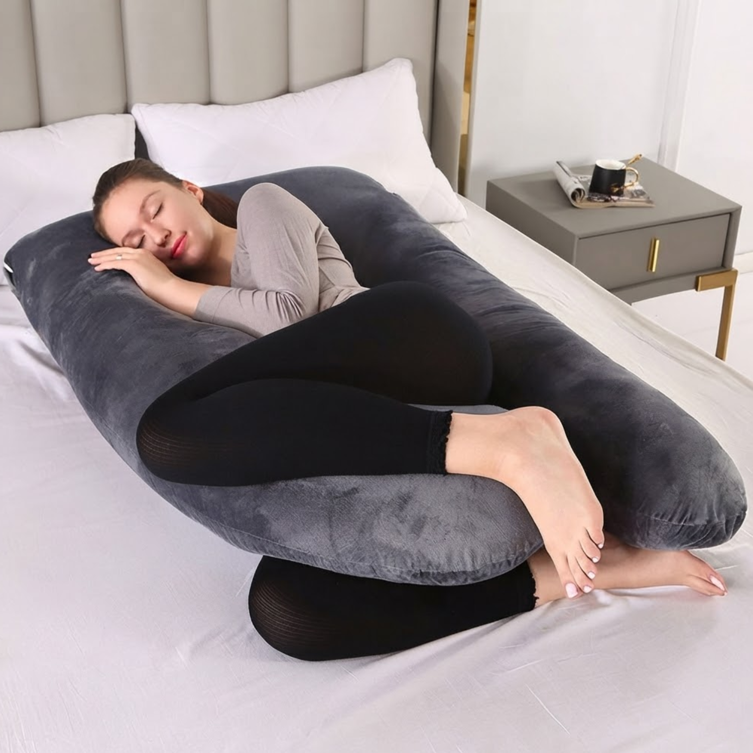 Hestia - Soft U-Shaped Full-Body Pregnancy Pillow