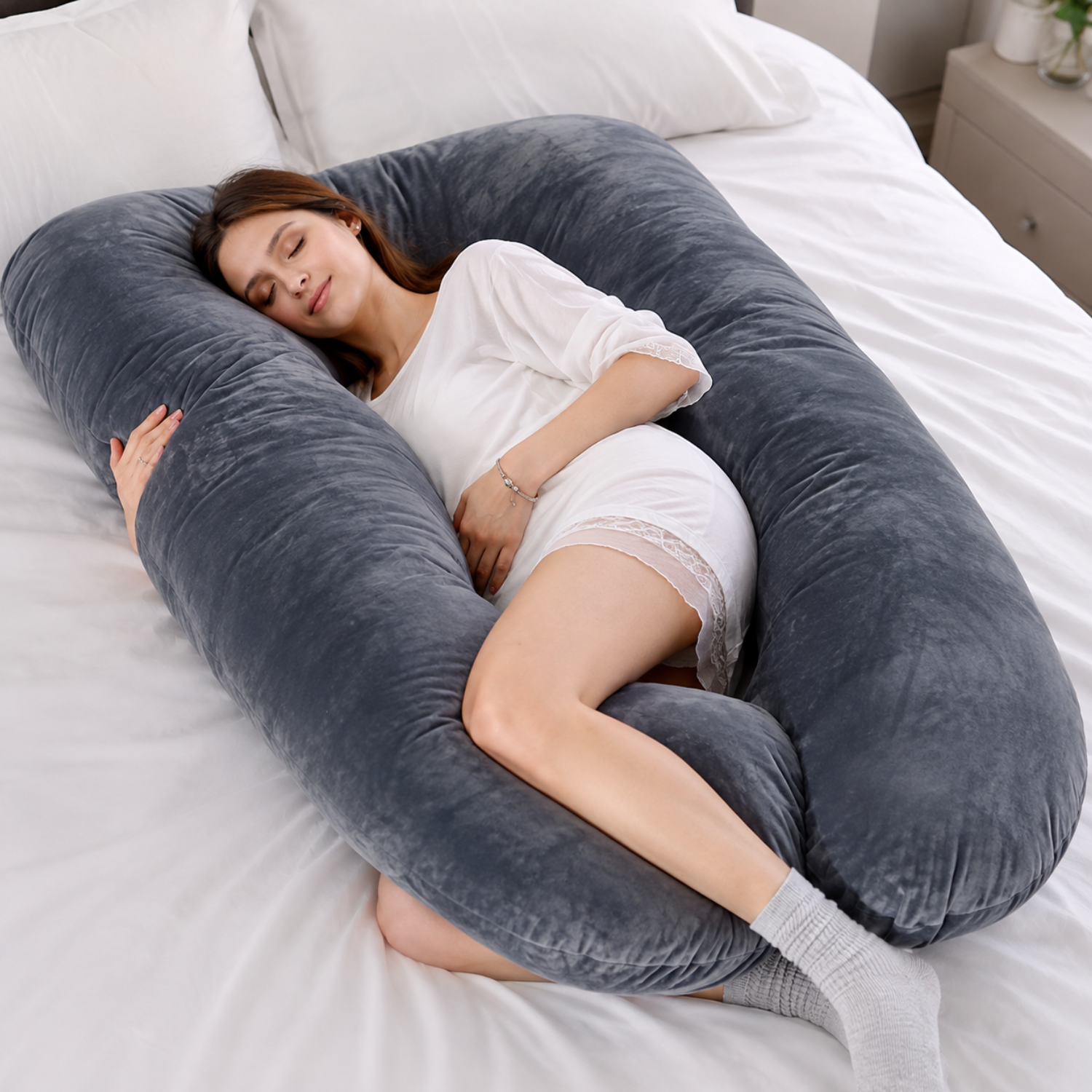 Hestia - Soft U-Shaped Full-Body Pregnancy Pillow