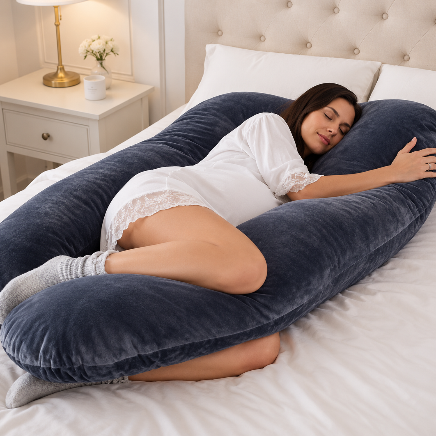 Hestia - Soft U-Shaped Full-Body Pregnancy Pillow