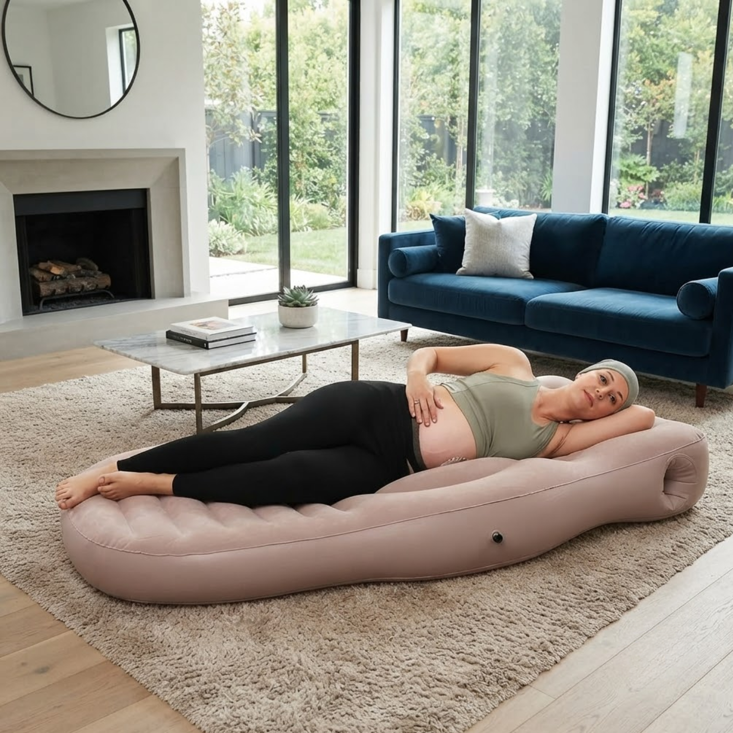 Gaia - Inflatable O-Shaped Maternity Pillow  with Air-Pump Included